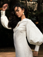*Lila Mini Dress in Ivory Paisley Jacquard*