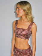 Aubrey Top in Lurex Herringbone Jacquard