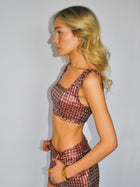 Aubrey Top in Lurex Herringbone Jacquard
