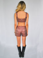 Aubrey Top in Lurex Herringbone Jacquard