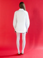 Esme Tunic Top in White Polka Dot Cotton