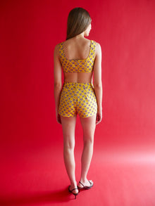 Aubrey Short in Italian Floral Jacquard