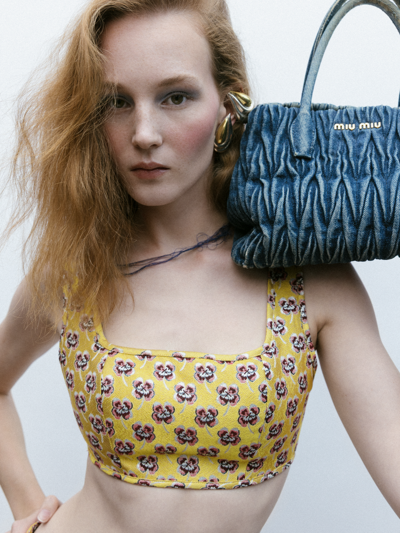 Aubrey Top in Italian Floral Jacquard